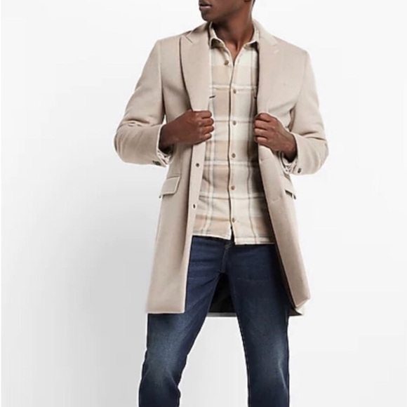 Express cream long coat size XS - Picture 2 of 8